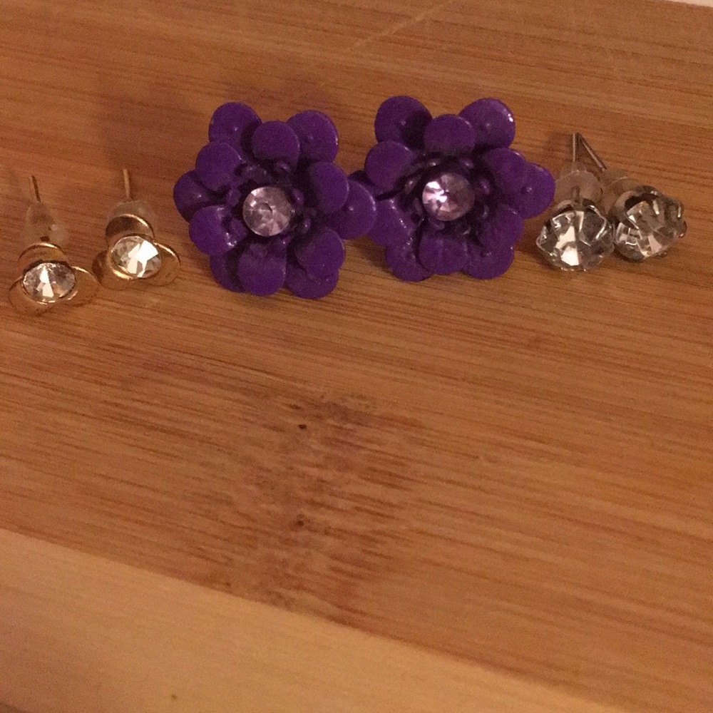 Three pairs of earrings